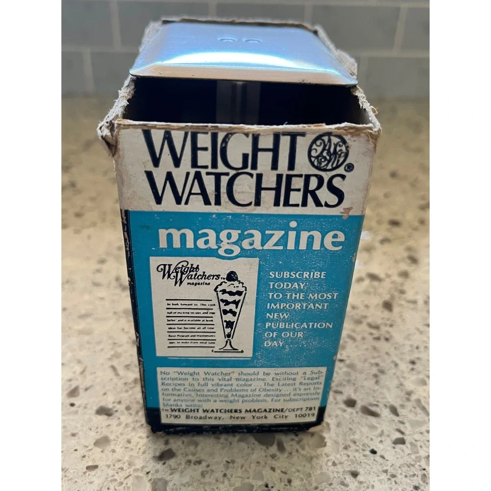 Vintage Weight Watchers Official Scale Cream Analog Food Kitchen Scale with Box